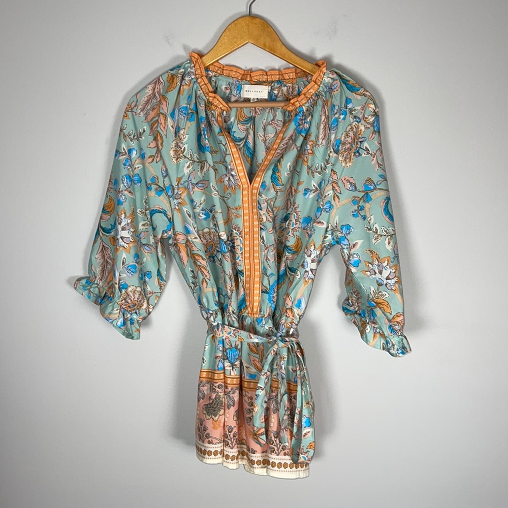 Floral Print Women's Top - Multicolor